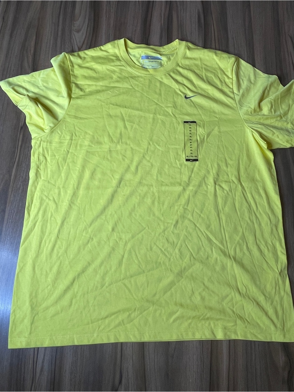 NWOT Nike Men's Short Sleeve Tee in Neon Yellow with Swoosh XL